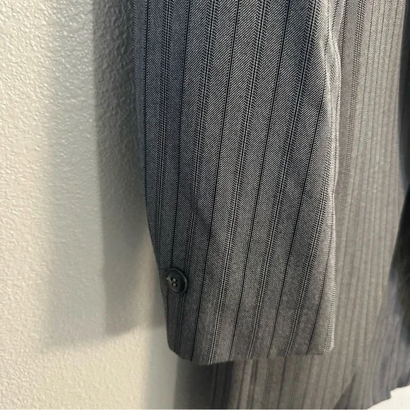 Vintage Yves Saint Laurent One Button Stripe Tailcoat Tuxedo Top 38 R - Picture 5 of 16